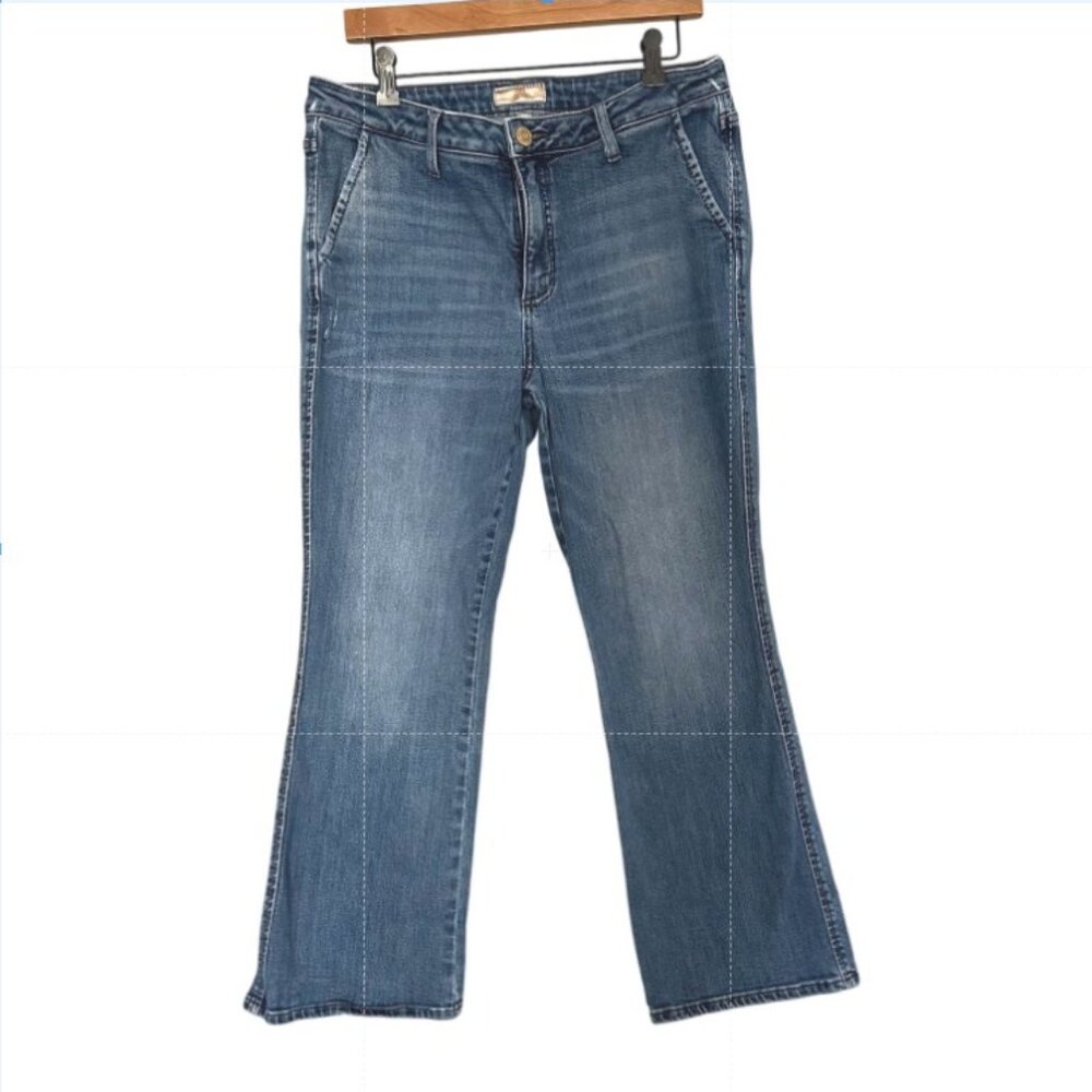KUT from the Kloth Kelsey Jeans Women Size 12 Ankle Flare Distressed